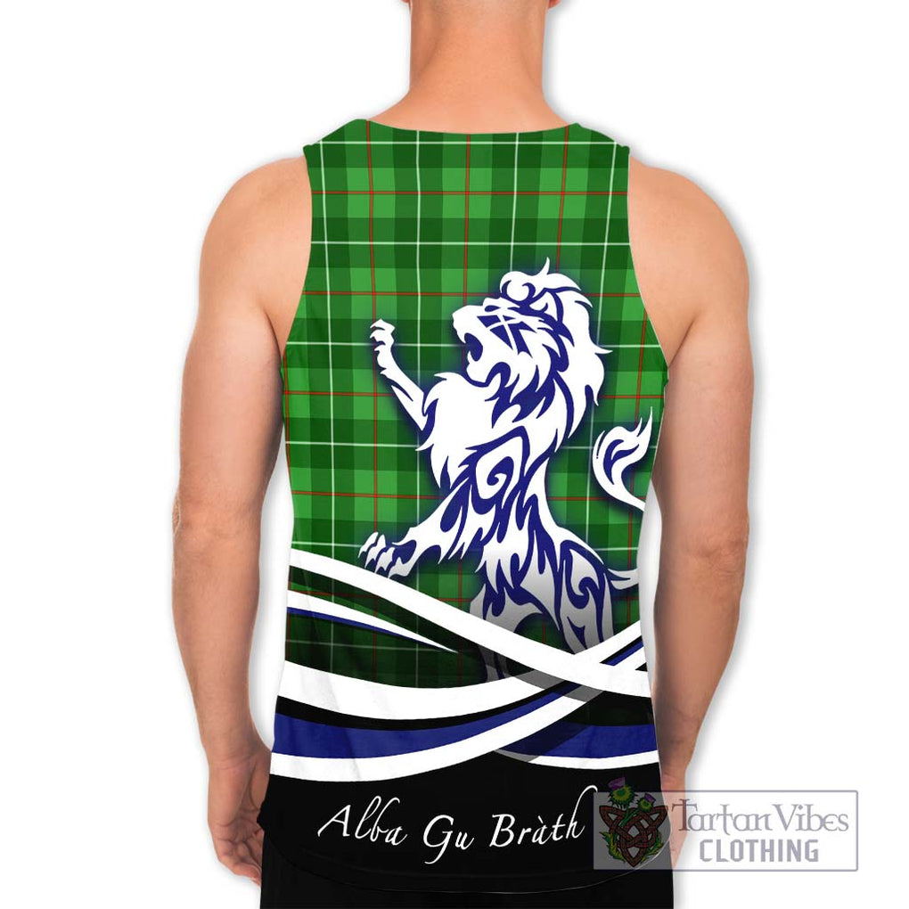 Galloway Tartan Men's Tank Top with Alba Gu Brath Regal Lion Emblem - Tartanvibesclothing Shop