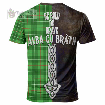Galloway Tartan Family Crest T-Shirt Alba Gu Brath Be Brave Lion Ancient Style - Tartan Vibes Clothing