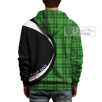 Galloway Tartan Hoodie with Family Crest Circle Style