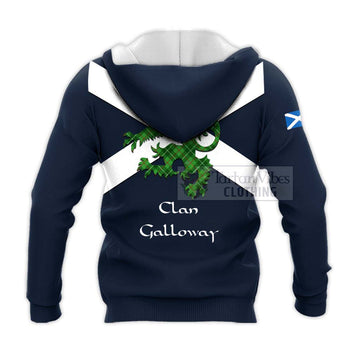 Galloway Tartan Lion Rampant Knitted Hoodie Proudly Display Your Heritage with Alba Gu Brath and Clan Name