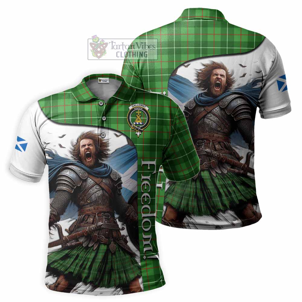 Tartan Vibes Clothing Galloway Crest Tartan Polo Shirt Inspired by the Freedom of Scottish Warrior