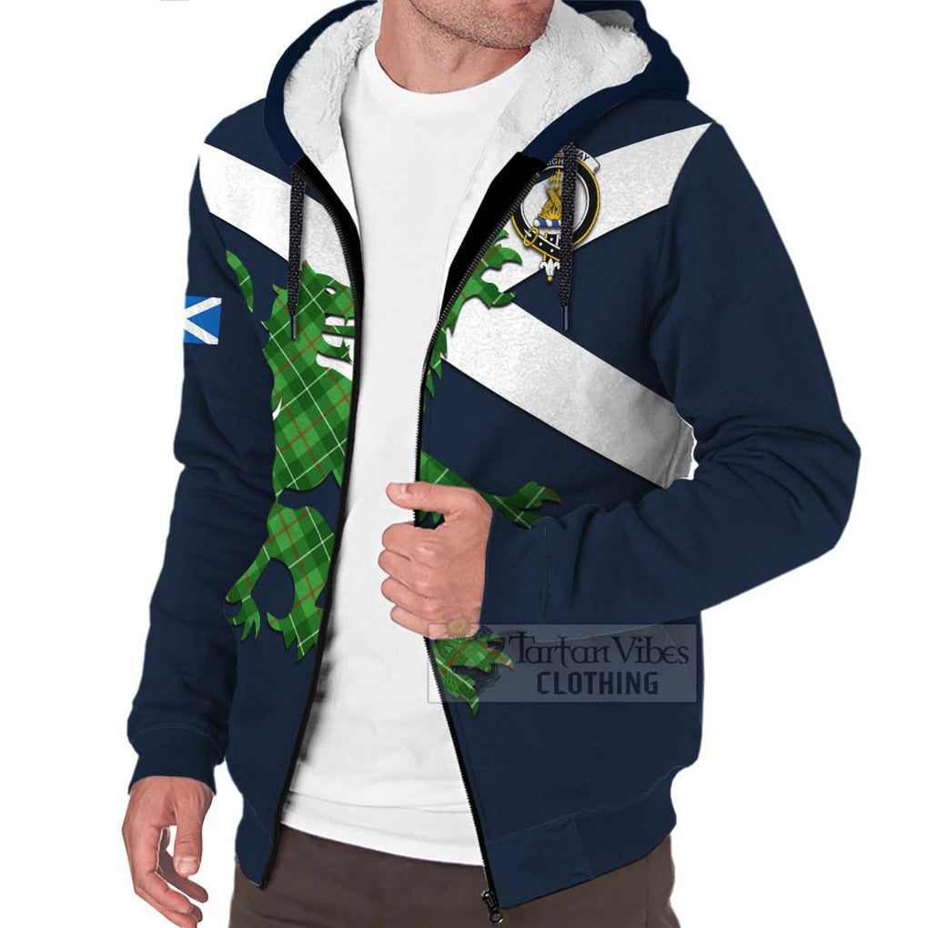 Tartan Vibes Clothing Galloway Tartan Lion Rampant Sherpa Hoodie – Proudly Display Your Heritage with Alba Gu Brath and Clan Name