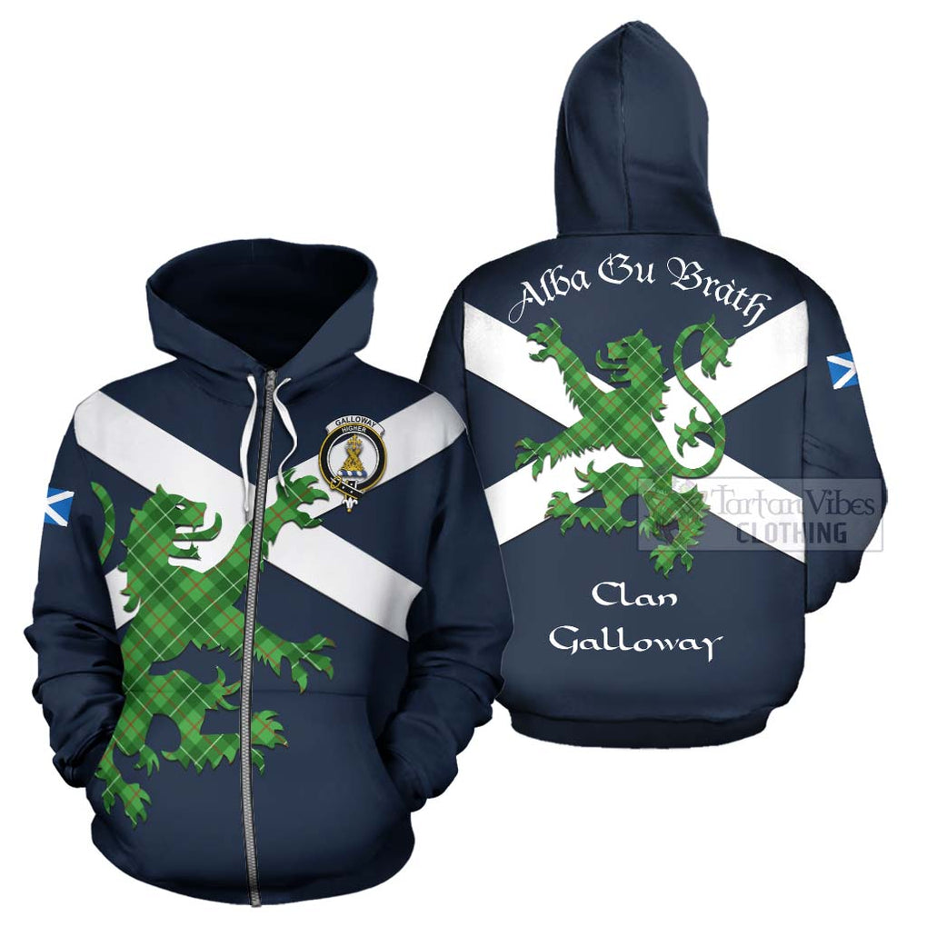 Tartan Vibes Clothing Galloway Tartan Lion Rampant Hoodie – Proudly Display Your Heritage with Alba Gu Brath and Clan Name