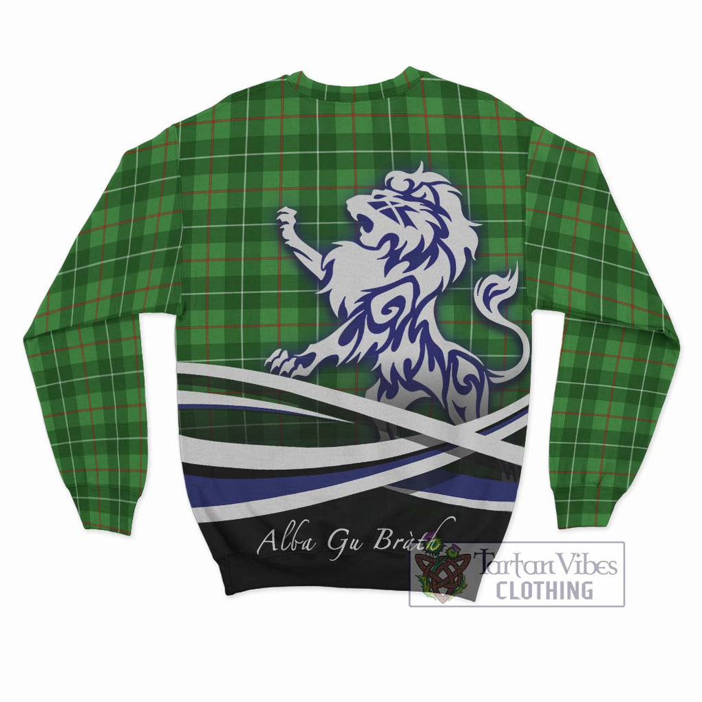 Galloway Tartan Sweatshirt with Alba Gu Brath Regal Lion Emblem - Tartanvibesclothing Shop