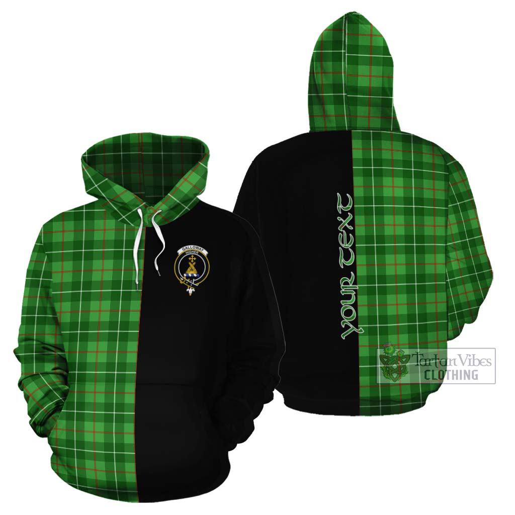 Tartan Vibes Clothing Galloway Tartan Cotton Hoodie with Family Crest and Half Of Me Style