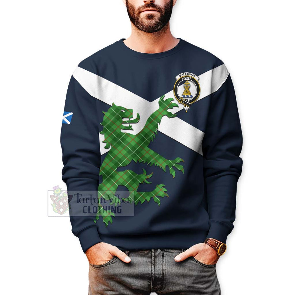 Tartan Vibes Clothing Galloway Tartan Lion Rampant Sweatshirt – Proudly Display Your Heritage with Alba Gu Brath and Clan Name