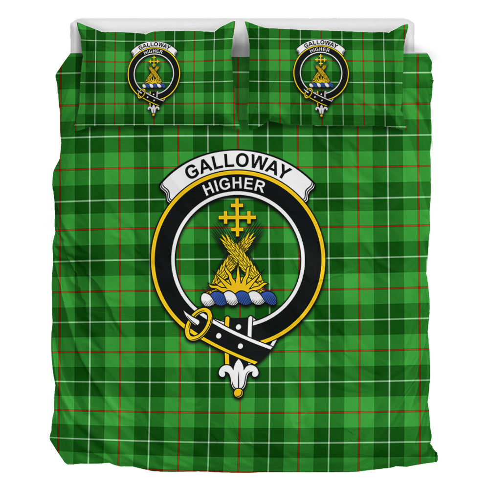 Galloway Tartan Bedding Set with Family Crest - Tartan Vibes Clothing