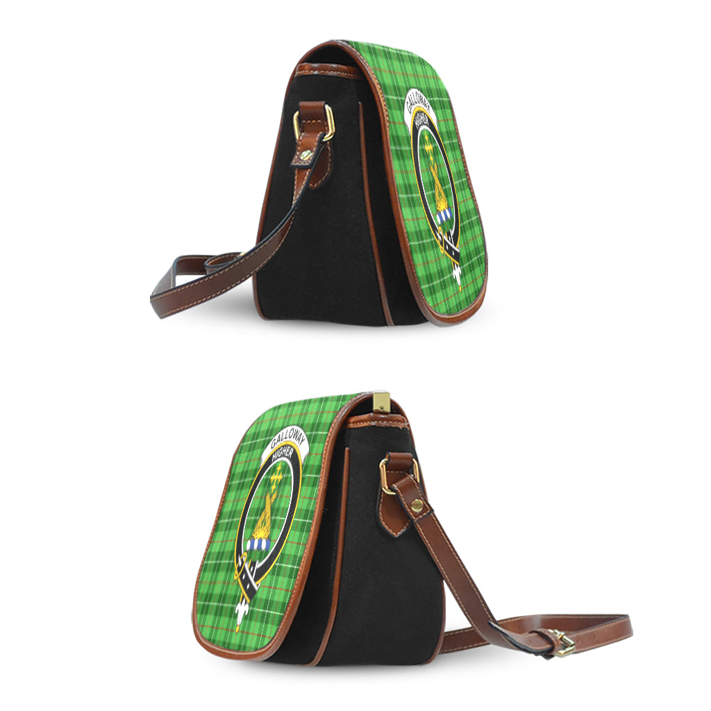 Galloway Tartan Saddle Bag with Family Crest - Tartan Vibes Clothing