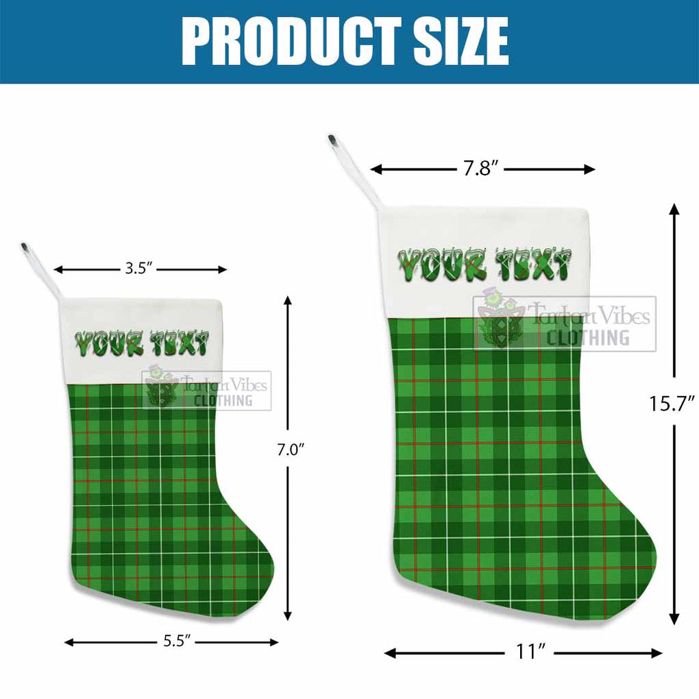 Tartan Vibes Clothing Galloway Tartan Christmas Stocking with Personalized Text