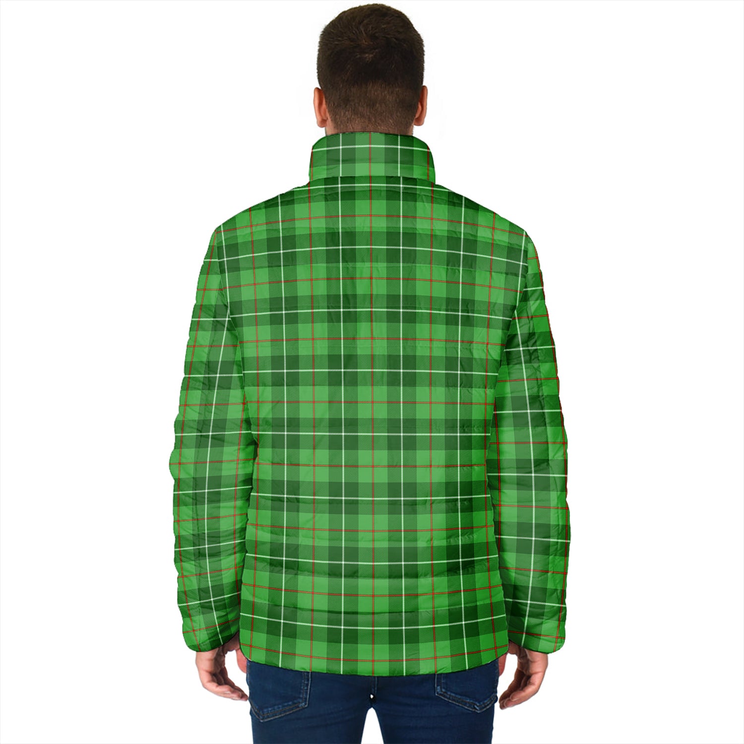 Galloway Tartan Padded Jacket with Family Crest - Tartan Vibes Clothing