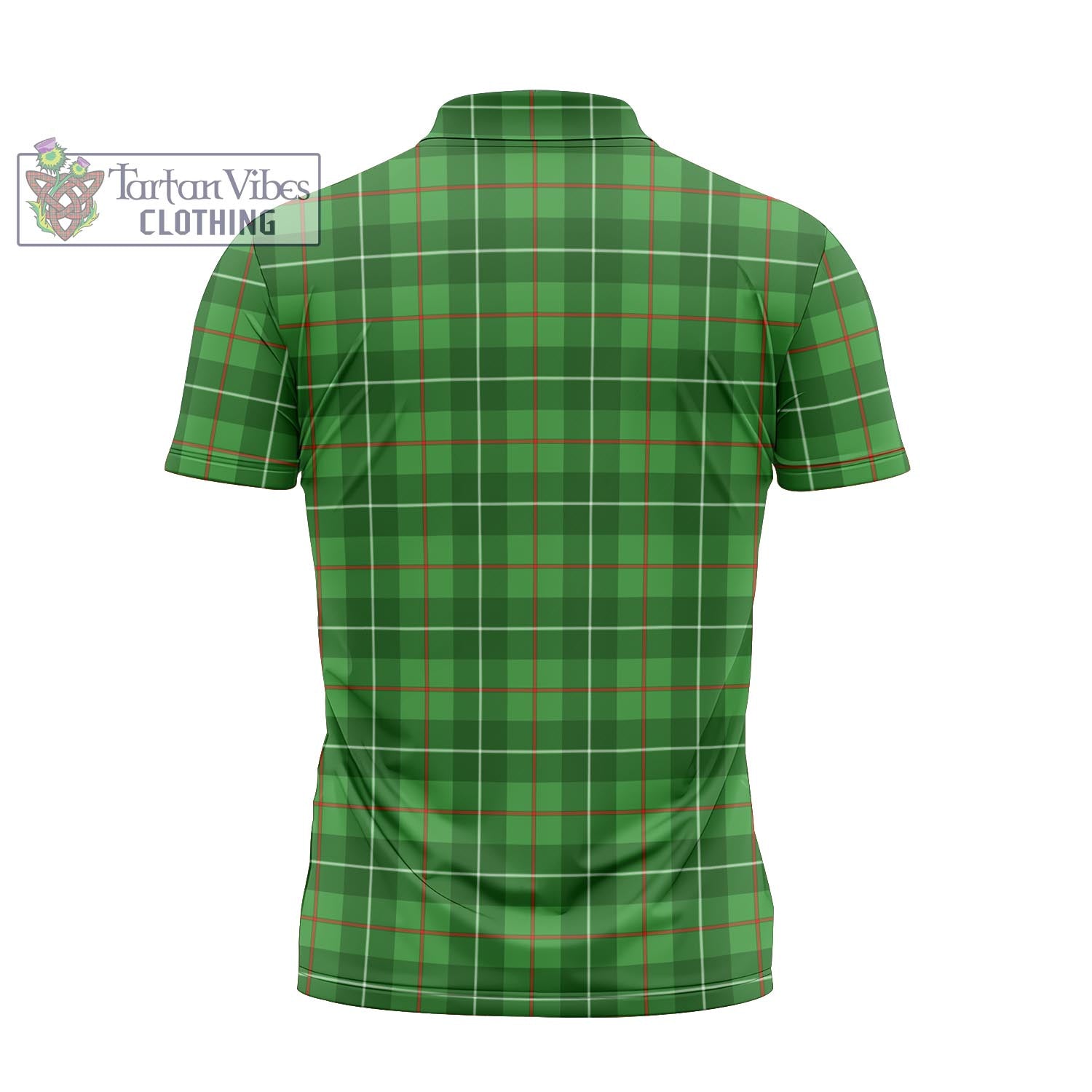 Tartan Vibes Clothing Galloway Tartan Zipper Polo Shirt with Family Crest