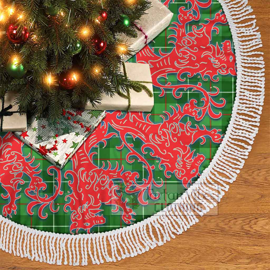 Tartan Vibes Clothing Galloway Tartan Christmas Tree Skirt Lion Rampant Style