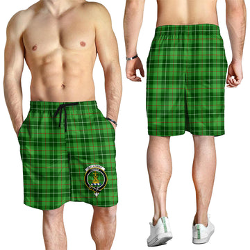 Galloway Tartan Mens Shorts with Family Crest