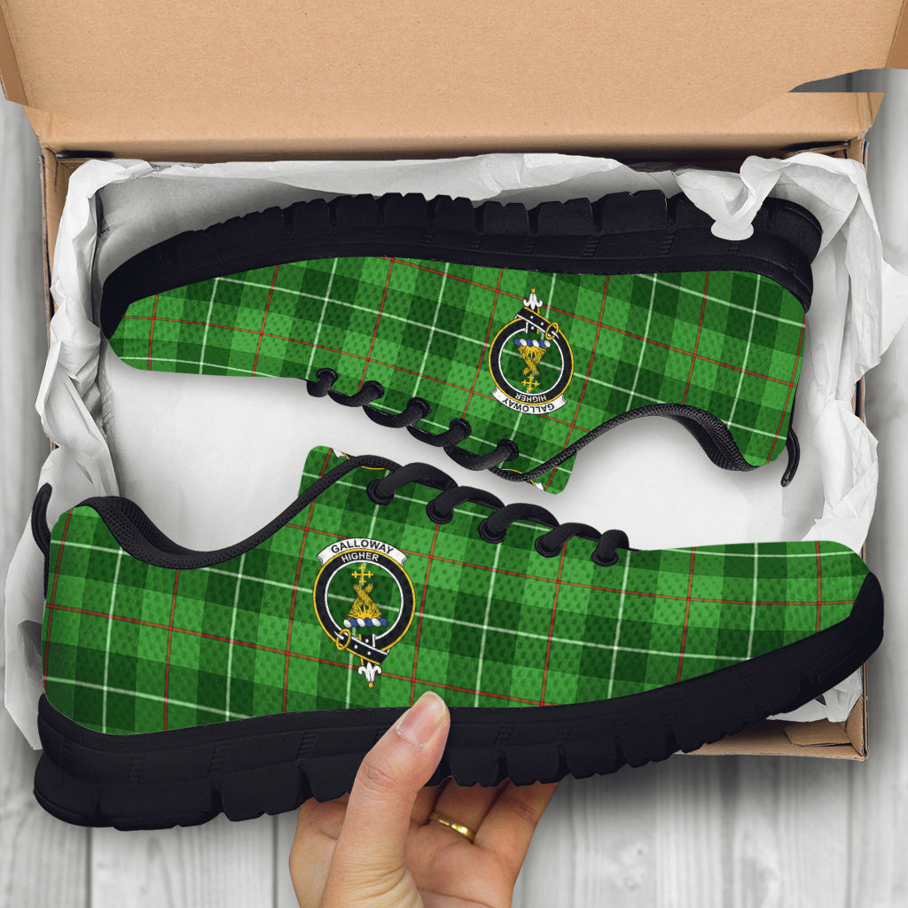 Galloway Tartan Sneakers with Family Crest - Tartan Vibes Clothing