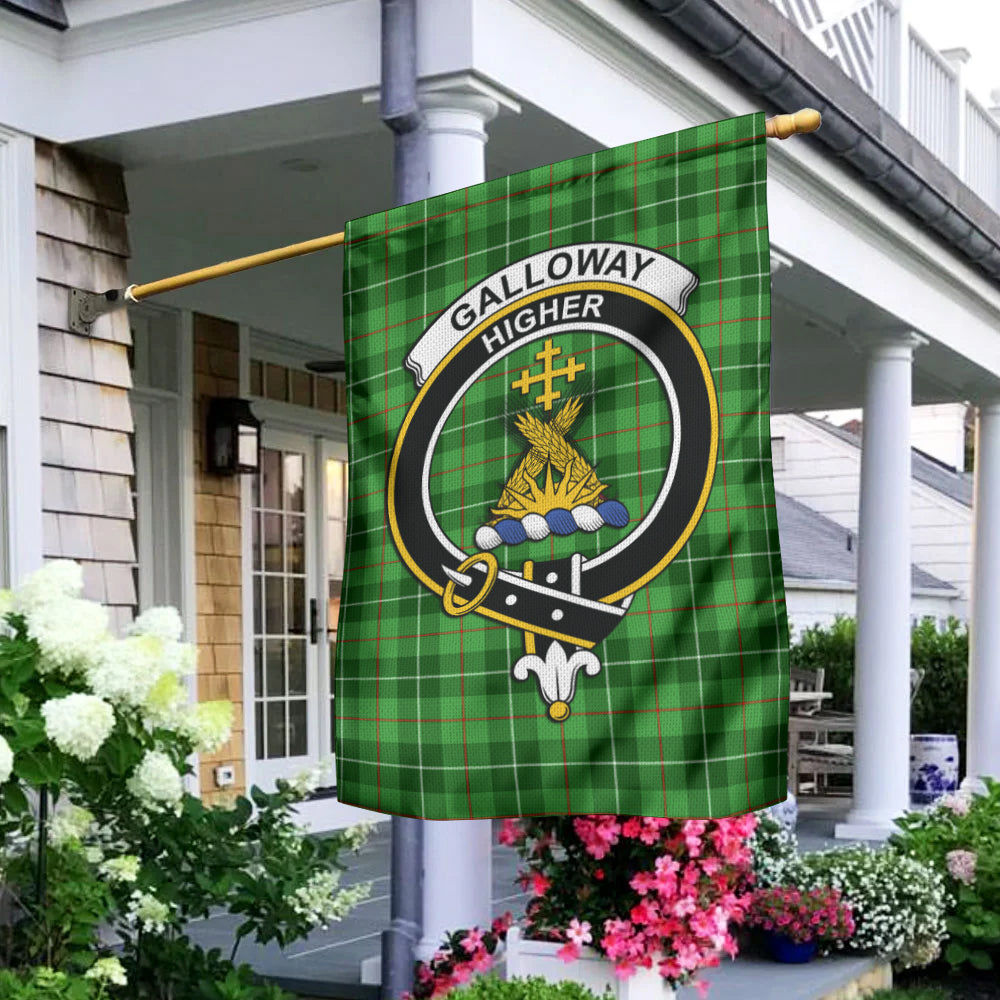 Galloway Tartan Flag with Family Crest - Tartan Vibes Clothing