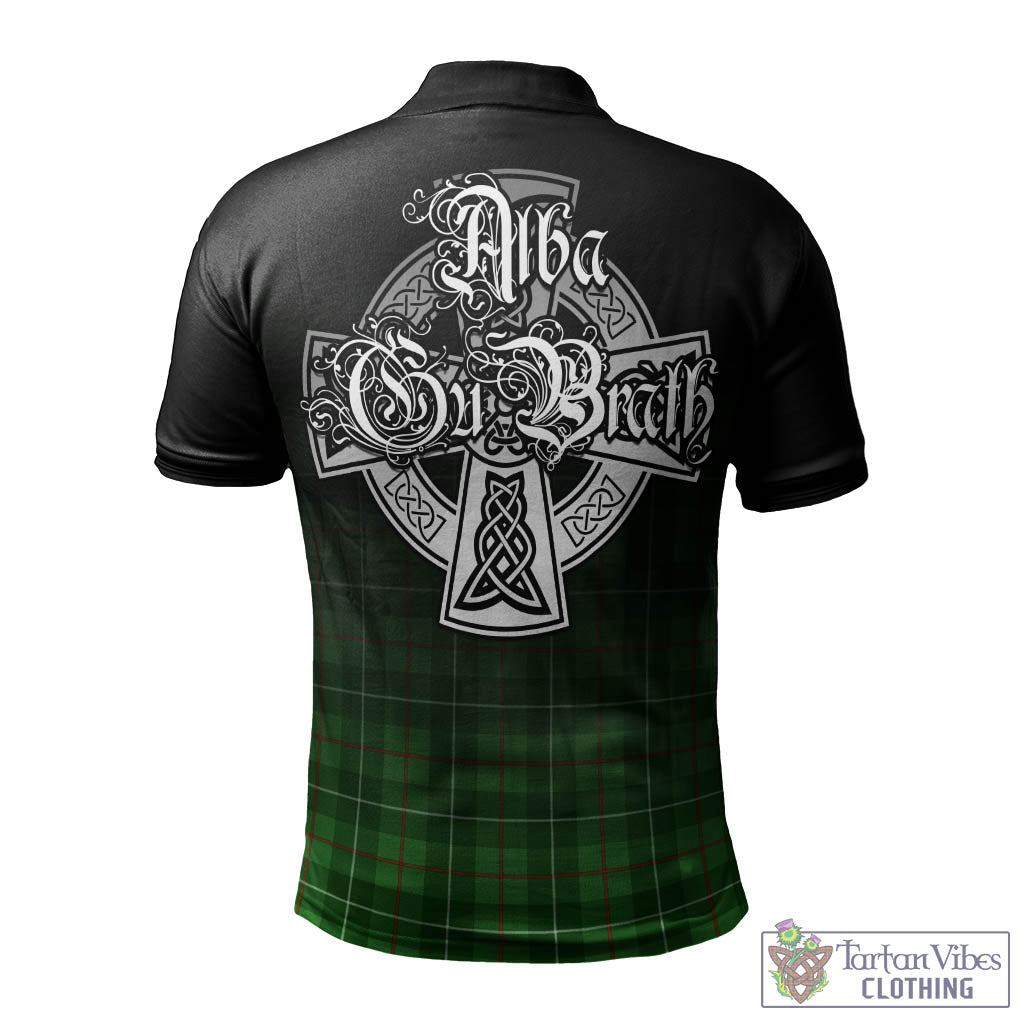 Tartan Vibes Clothing Galloway Tartan Polo Shirt Featuring Alba Gu Brath Family Crest Celtic Inspired