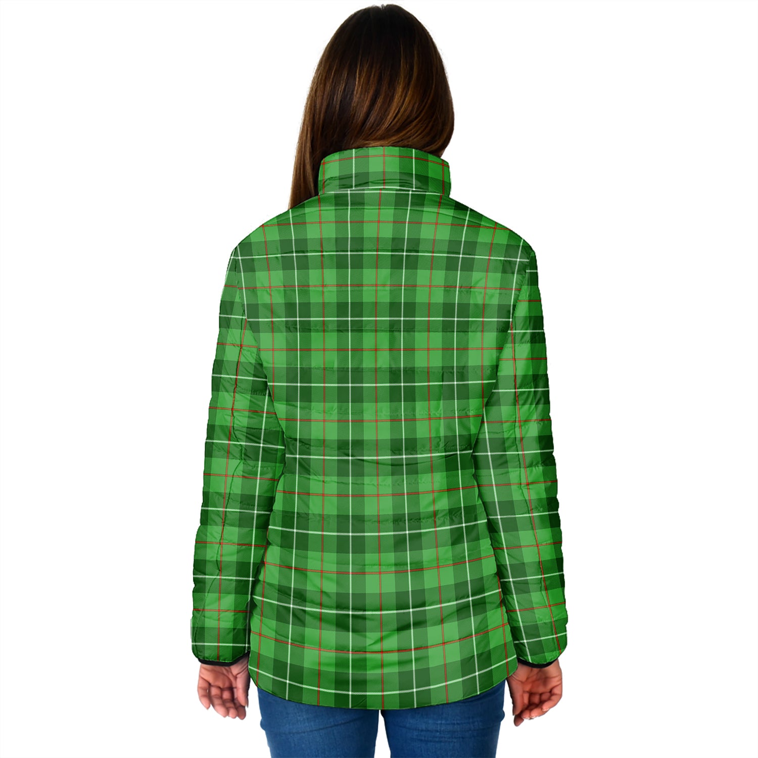 Galloway Tartan Padded Jacket with Family Crest - Tartan Vibes Clothing