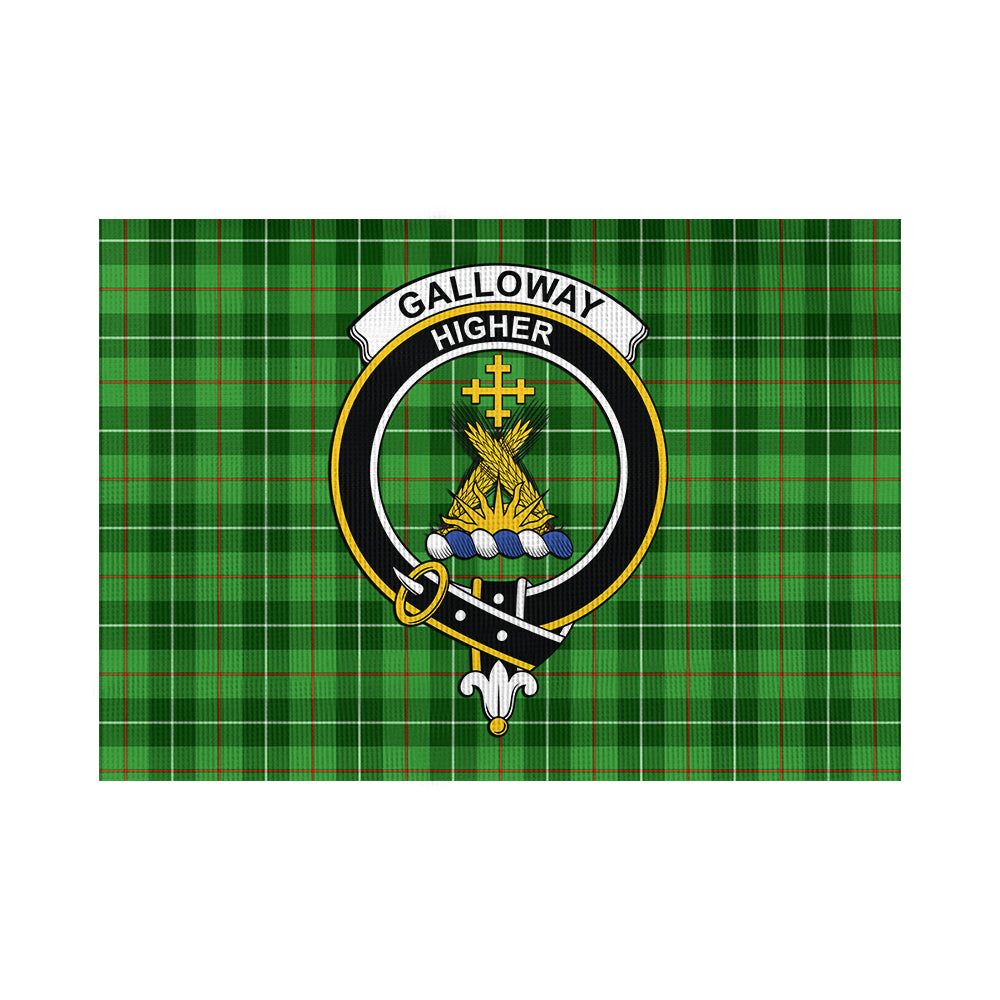 Galloway Tartan Flag with Family Crest - Tartan Vibes Clothing