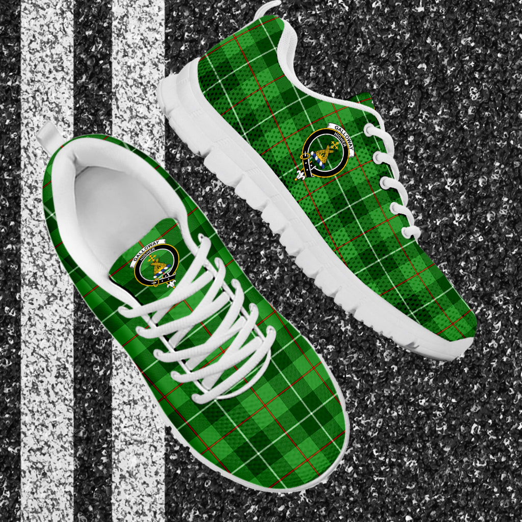 Galloway Tartan Sneakers with Family Crest - Tartan Vibes Clothing