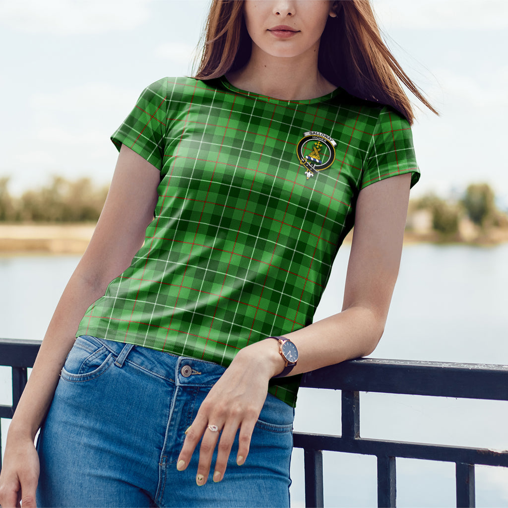 Galloway Tartan T-Shirt with Family Crest - Tartan Vibes Clothing