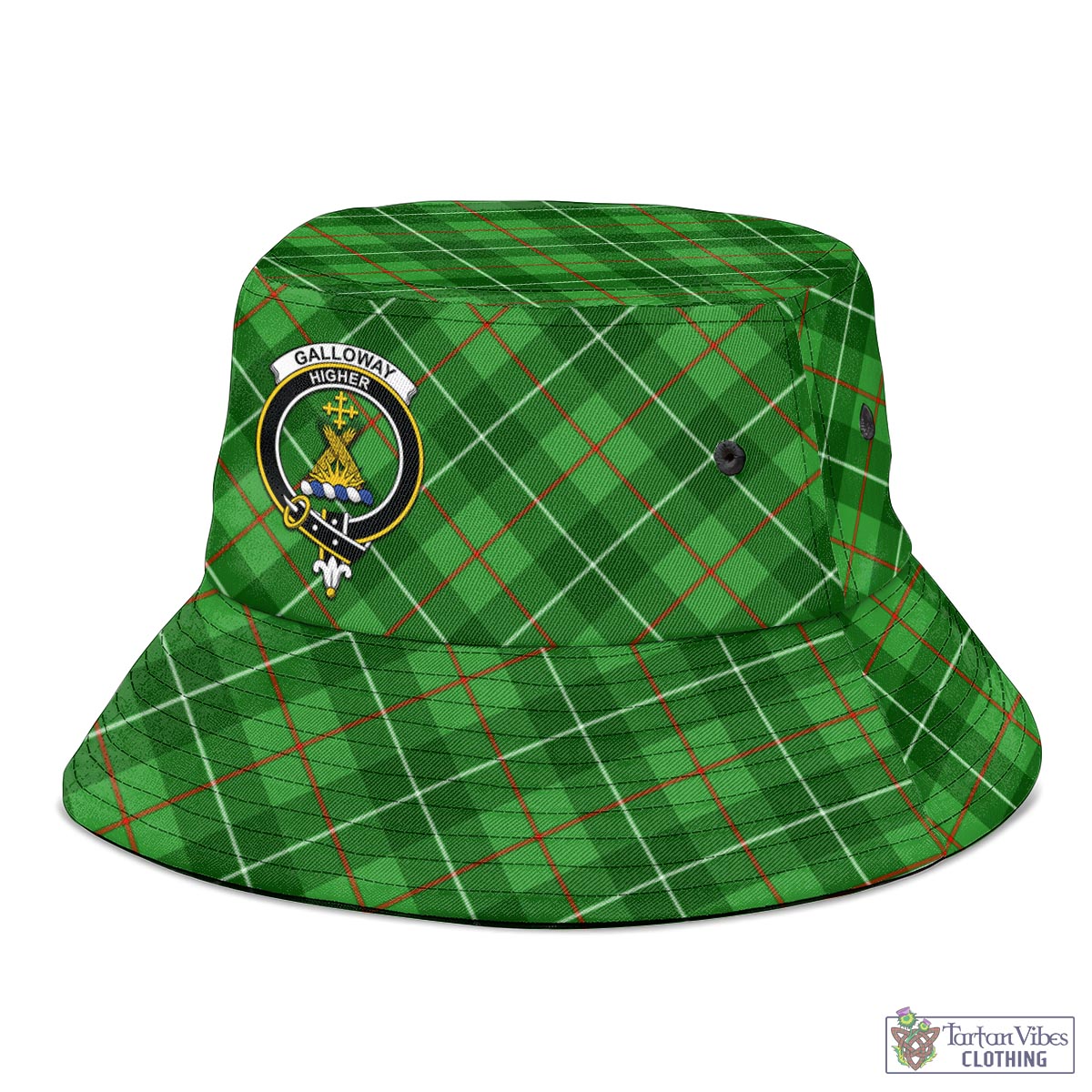 Tartan Vibes Clothing Galloway Tartan Bucket Hat with Family Crest