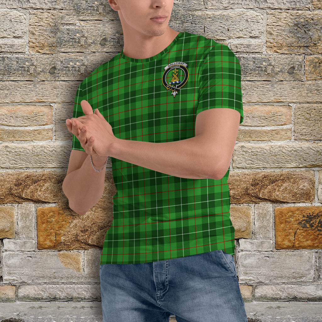 Galloway Tartan T-Shirt with Family Crest - Tartan Vibes Clothing