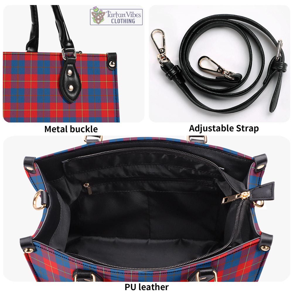 Tartan Vibes Clothing Galloway Red Tartan Luxury Leather Handbags