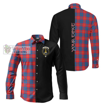 Galloway Red Tartan Long Sleeve Button Shirt with Family Crest and Half Of Me Style