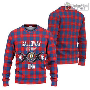 Galloway Red Tartan Ugly Sweater with Family Crest DNA In Me Style