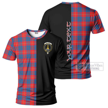 Galloway Red Tartan T-Shirt with Family Crest and Half Of Me Style