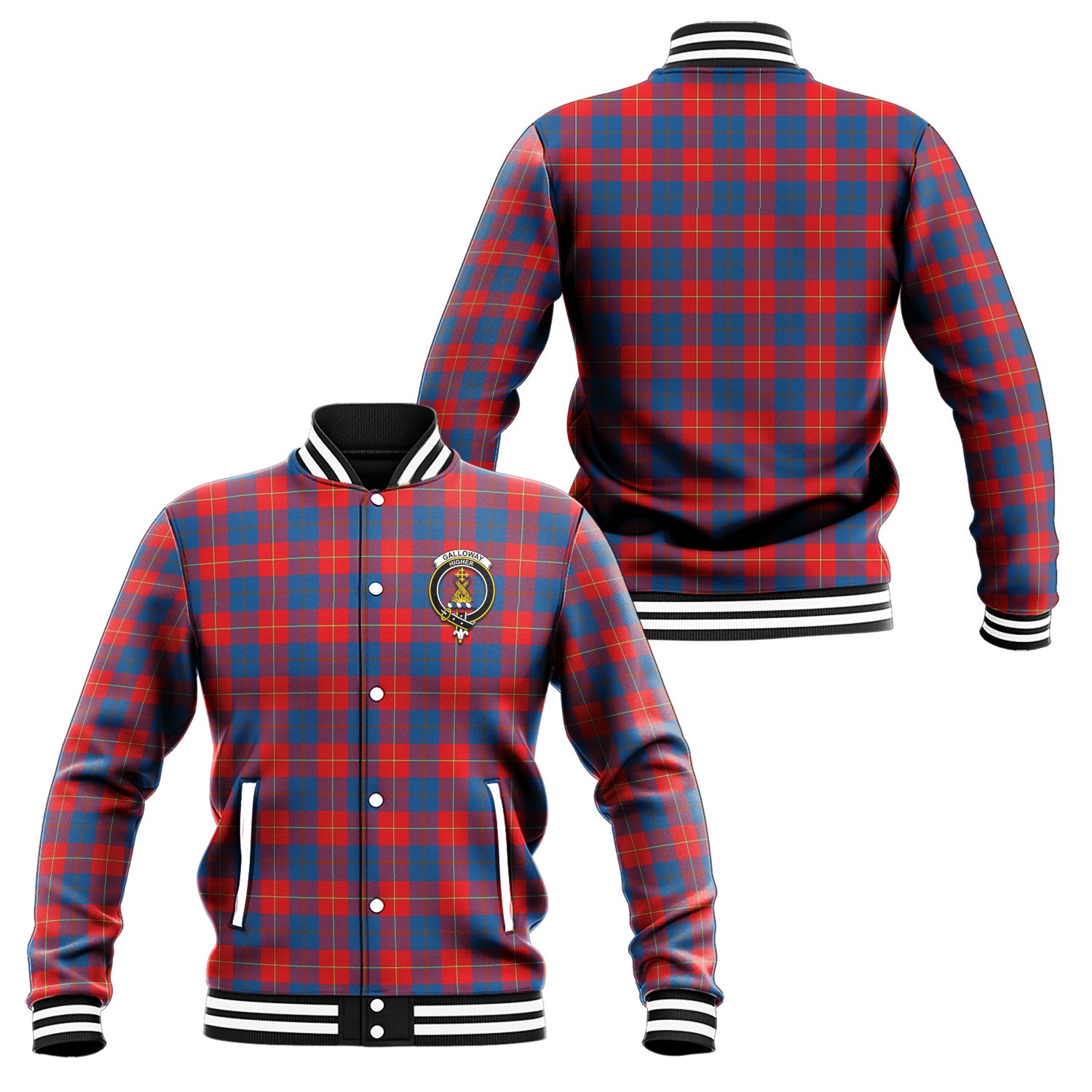 galloway-red-tartan-baseball-jacket-with-family-crest