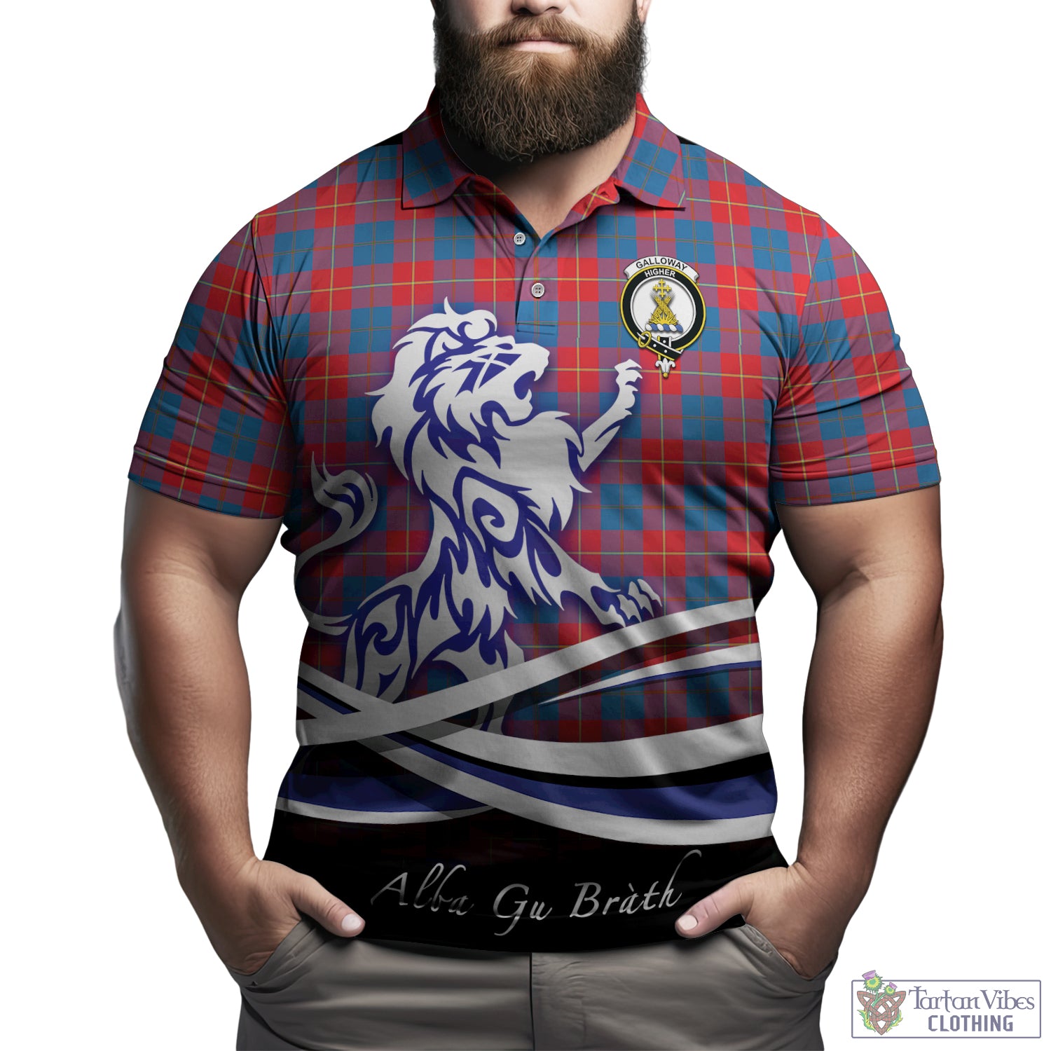 galloway-red-tartan-polo-shirt-with-alba-gu-brath-regal-lion-emblem