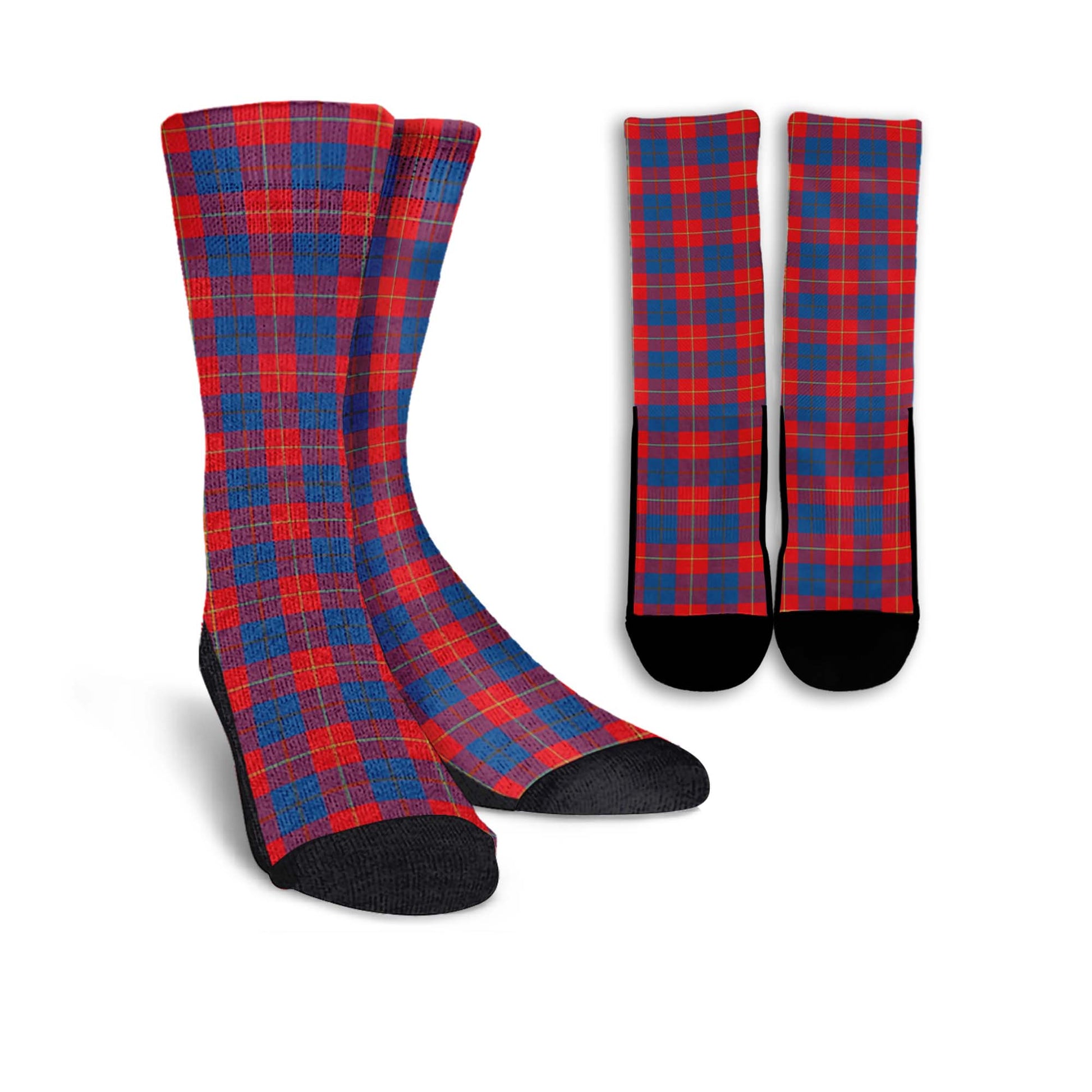 Galloway Red Tartan Crew Socks - Tartanvibesclothing