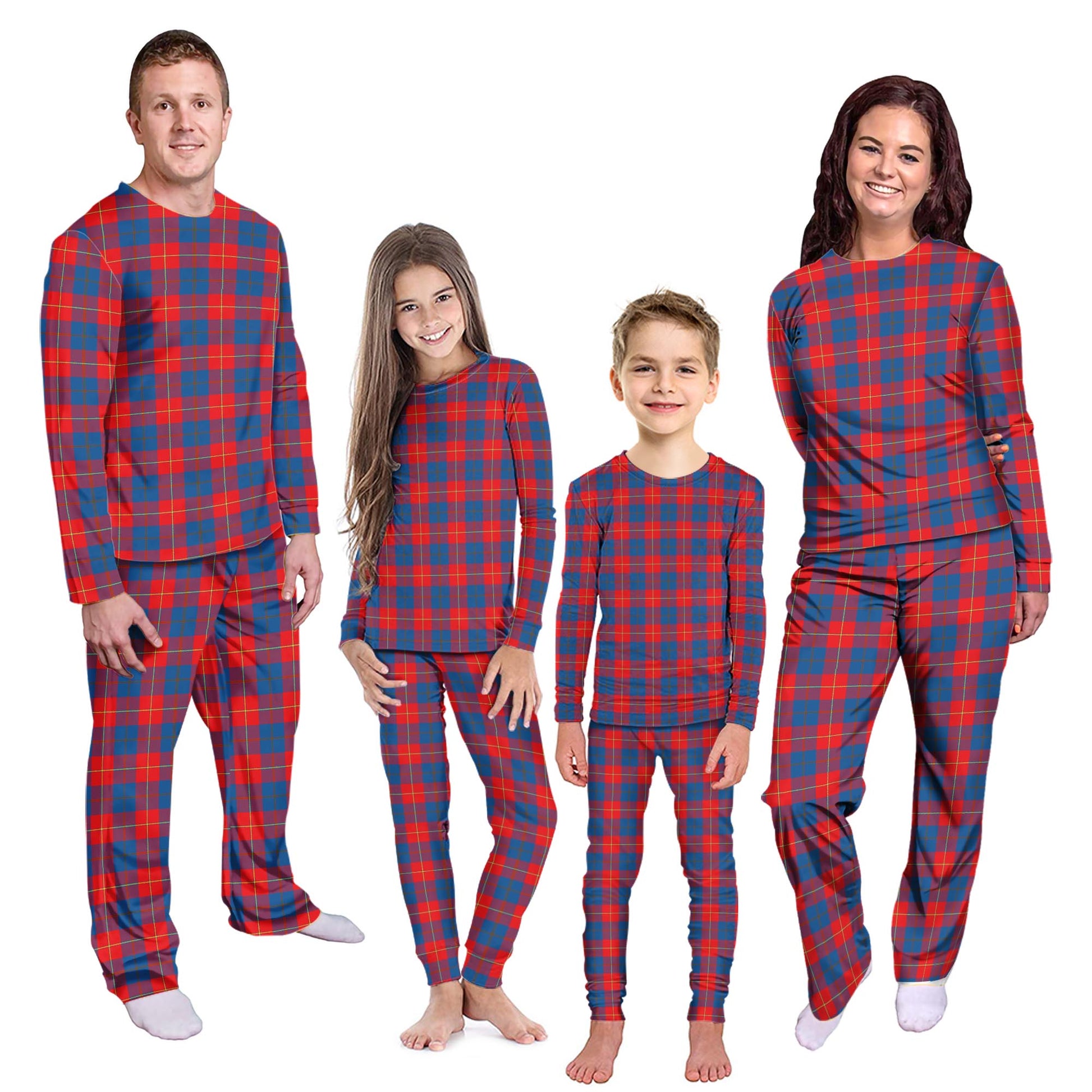 Galloway Red Tartan Pajamas Family Set - Tartanvibesclothing