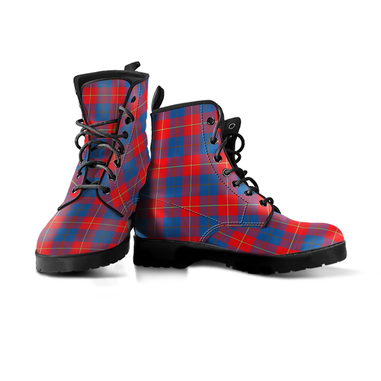 galloway-red-tartan-leather-boots