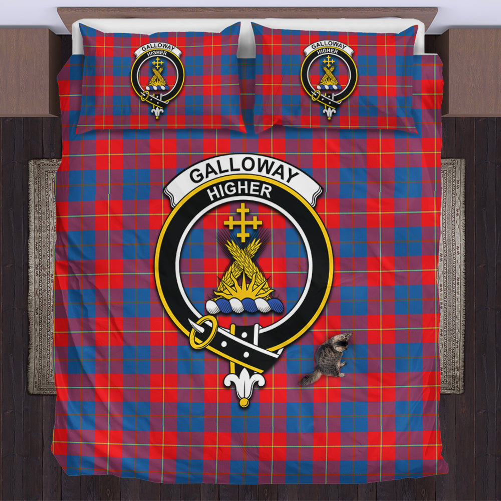 galloway-red-tartan-bedding-set-with-family-crest