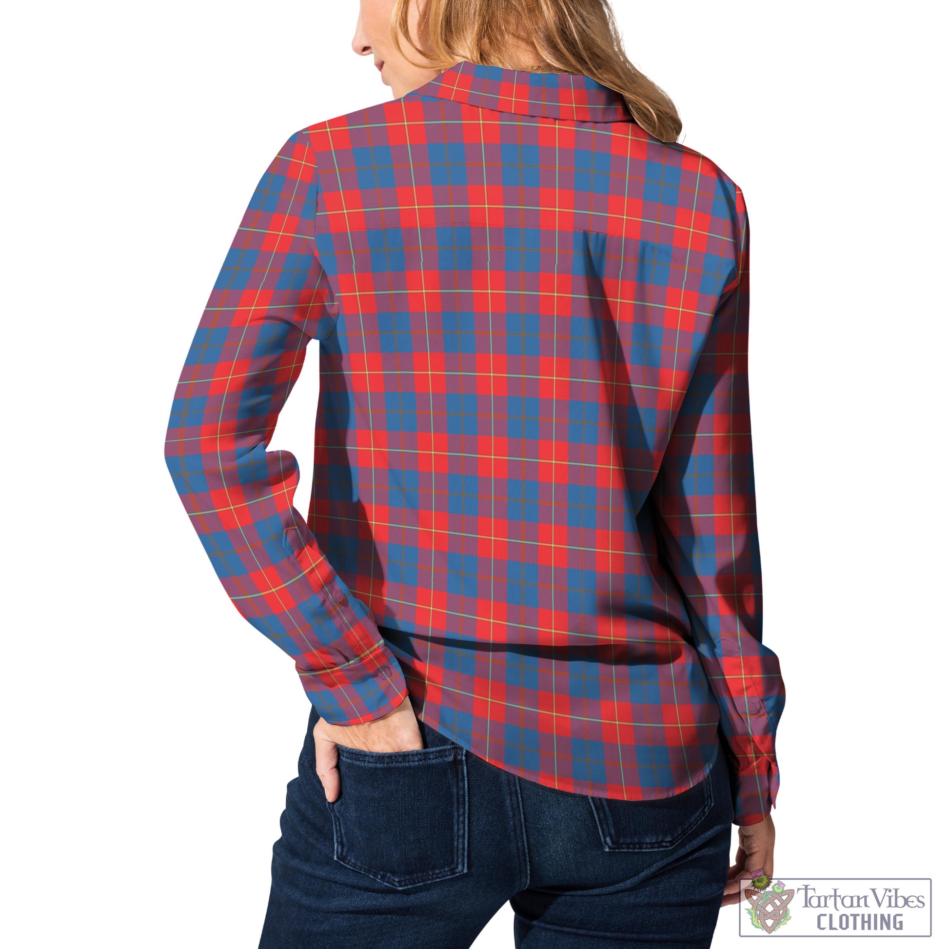 Galloway Red Tartan Womens Casual Shirt