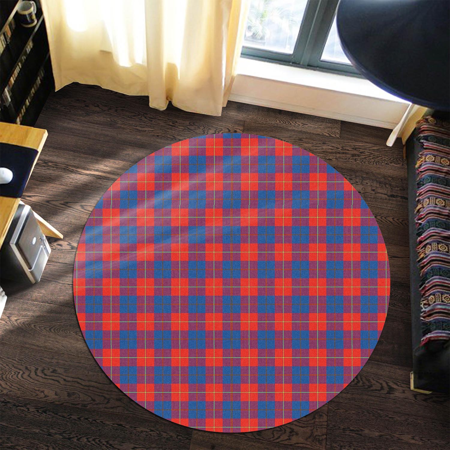 galloway-red-tartan-round-rug