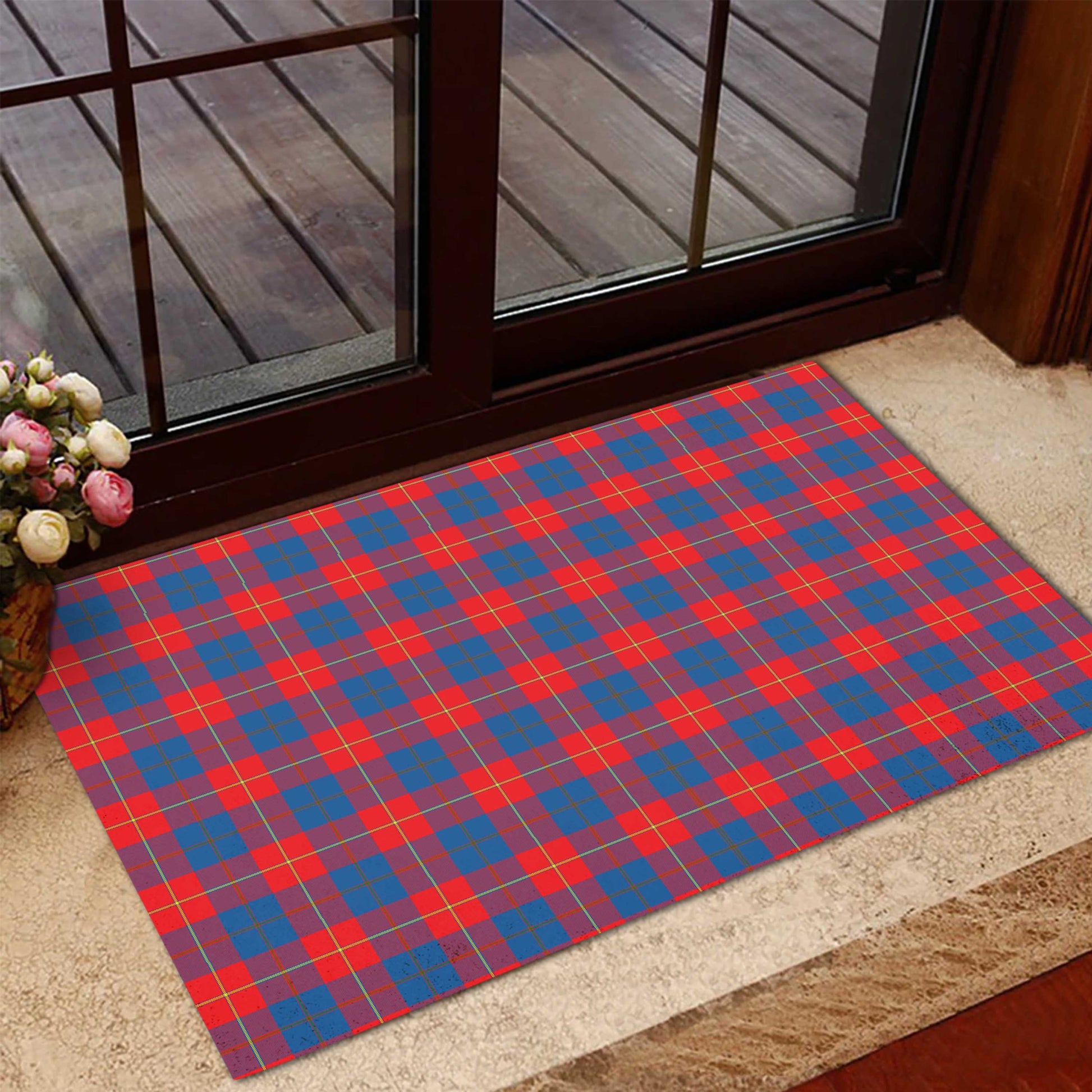 Galloway Red Tartan Door Mat - Tartanvibesclothing