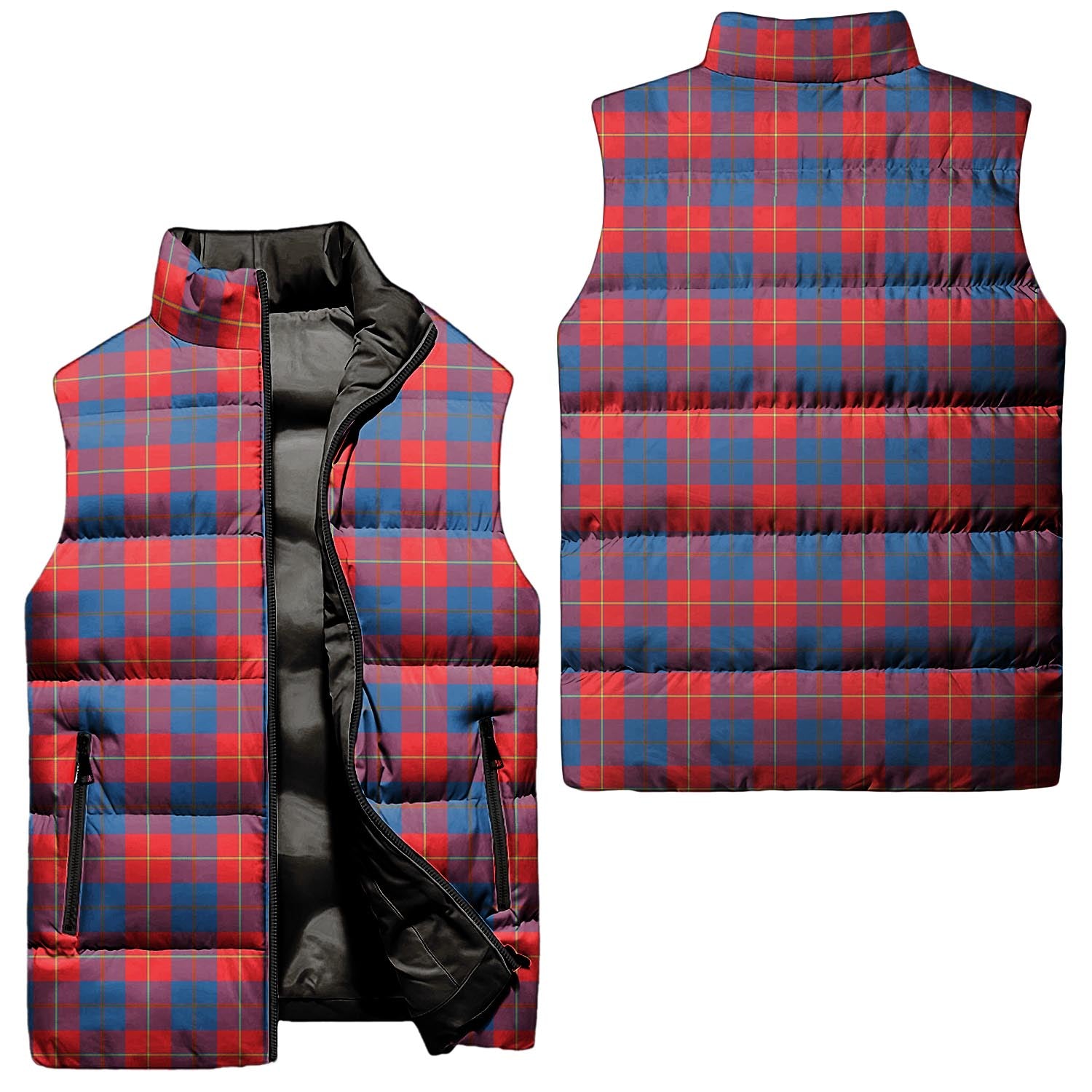 Galloway Red Tartan Sleeveless Puffer Jacket Unisex - Tartanvibesclothing