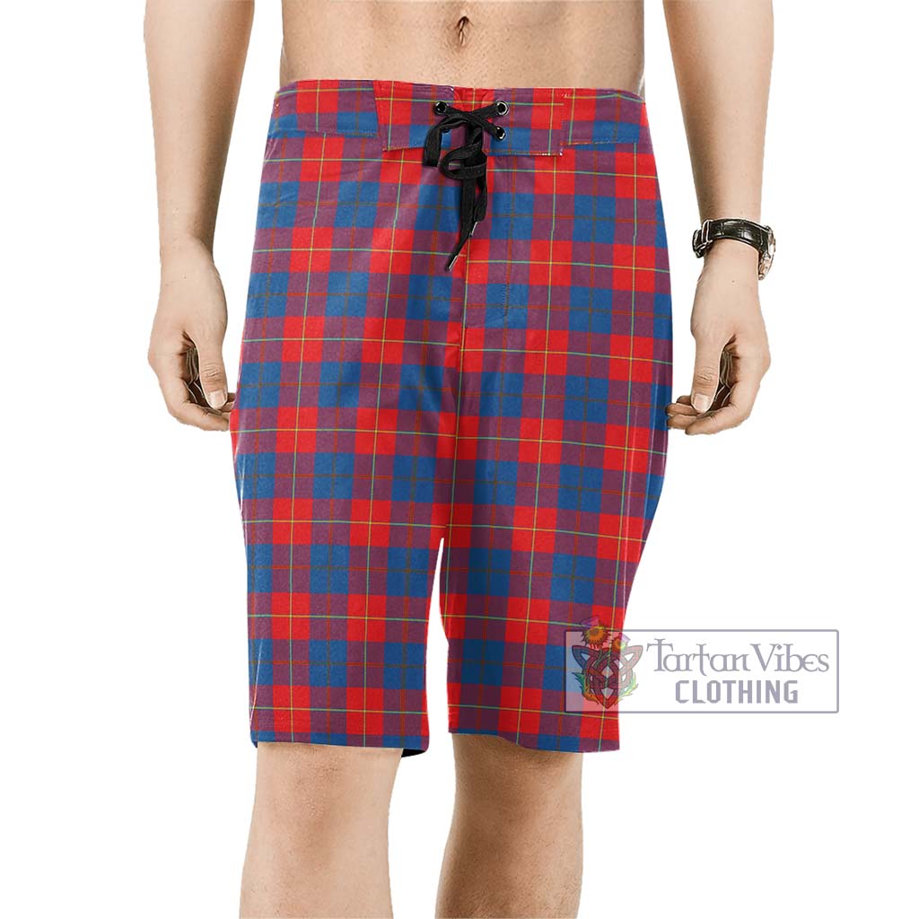 Galloway Red Tartan Men's Board Shorts Men - Tartan Vibes Clothing