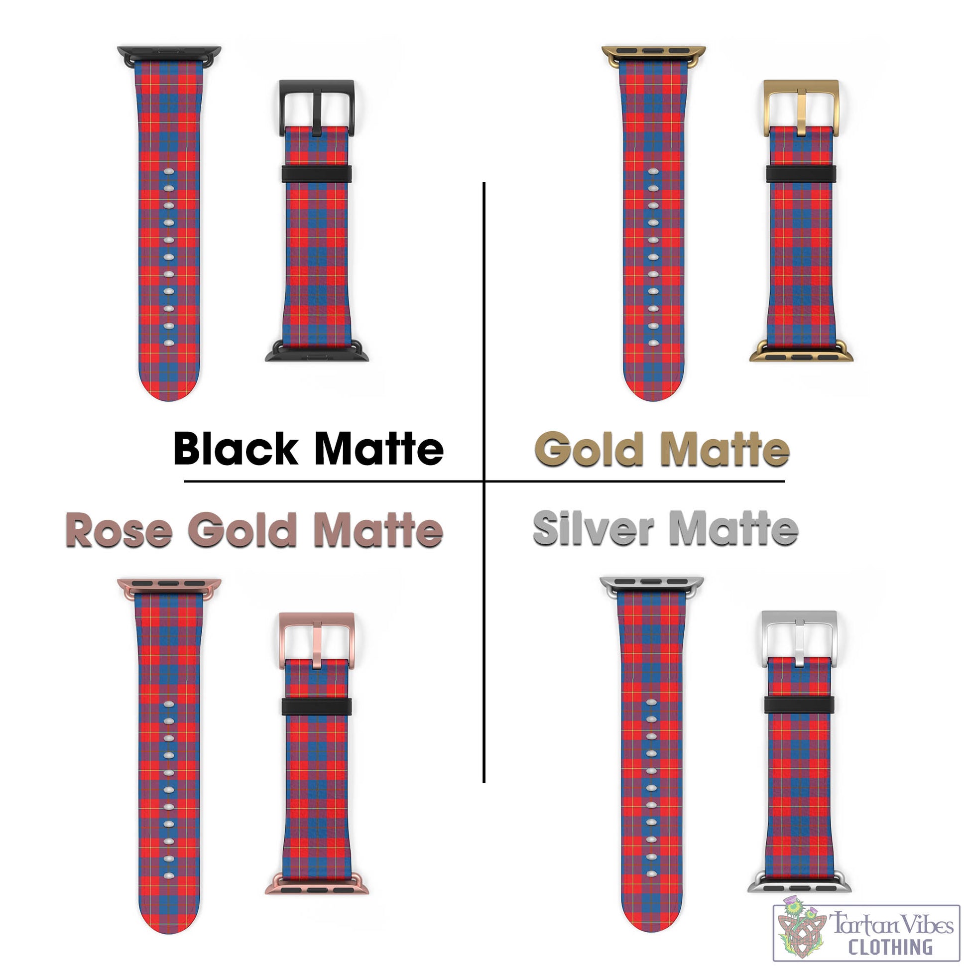 Tartan Vibes Clothing Galloway Red Tartan Watch Band