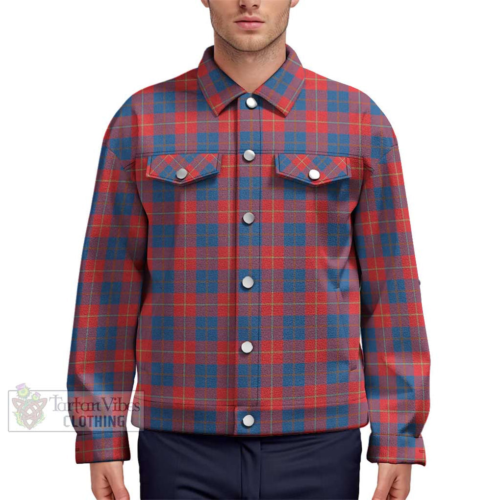 Galloway Red Tartan Unisex Lapel Cotton Jacket Unisex - Tartan Vibes Clothing