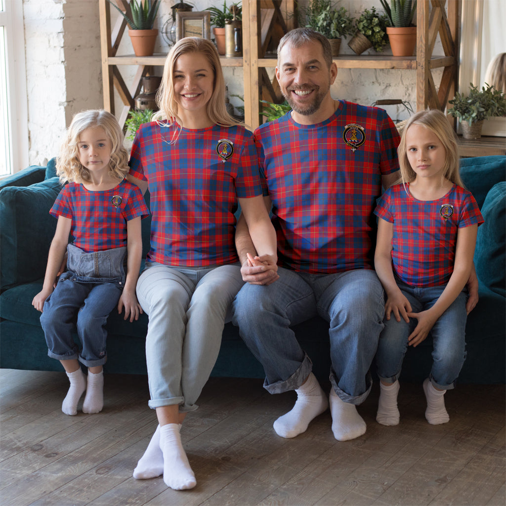 Galloway Red Tartan T-Shirt with Family Crest Kid's Shirt - Tartan Vibes Clothing