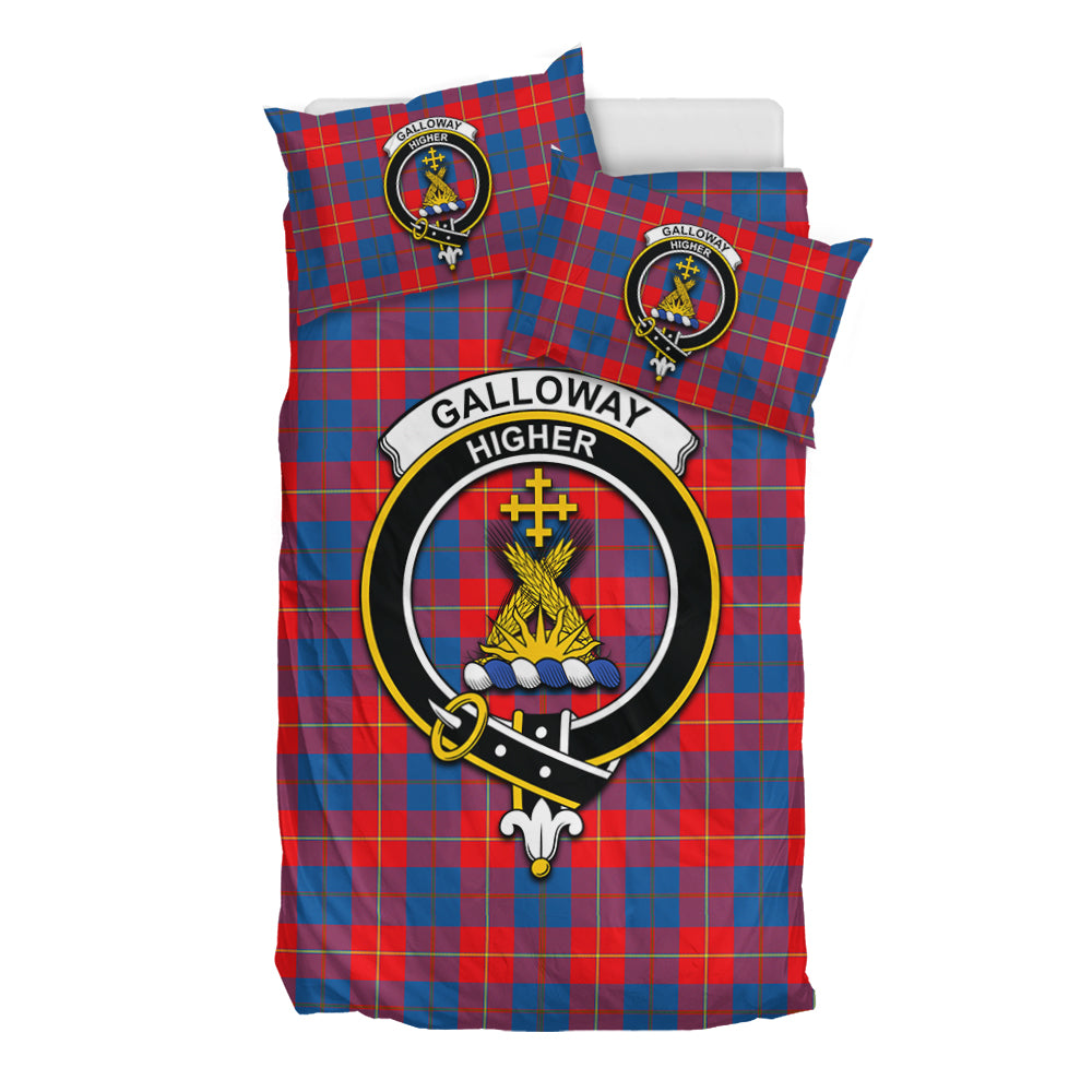 galloway-red-tartan-bedding-set-with-family-crest