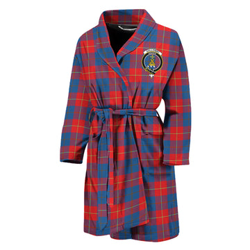 Galloway Red Tartan Bathrobe with Family Crest