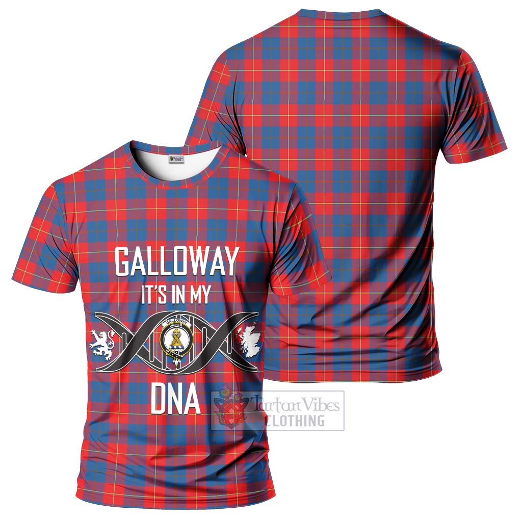 Tartan Vibes Clothing Galloway Red Tartan T-Shirt with Family Crest DNA In Me Style