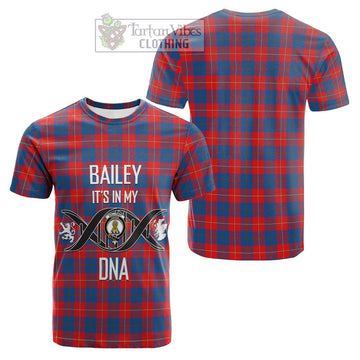 Galloway Red Tartan Cotton T-shirt with Family Crest DNA In Me Style