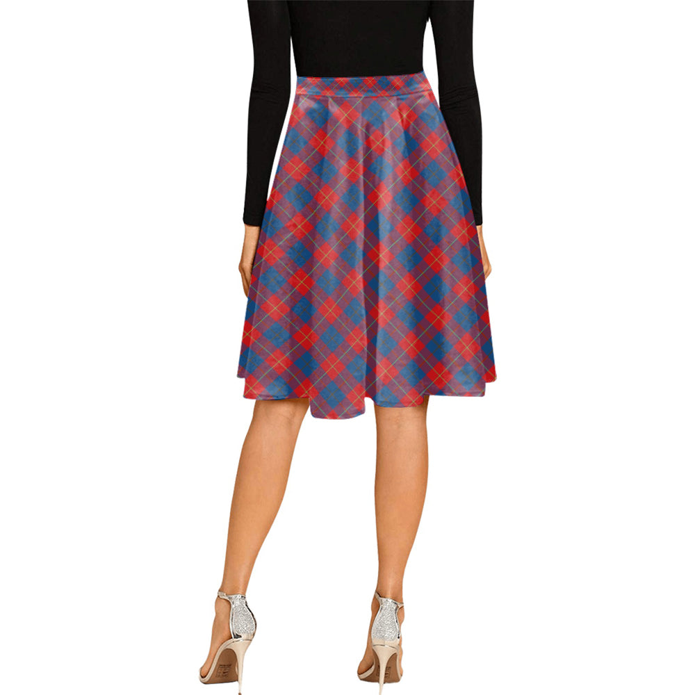 galloway-red-tartan-melete-pleated-midi-skirt