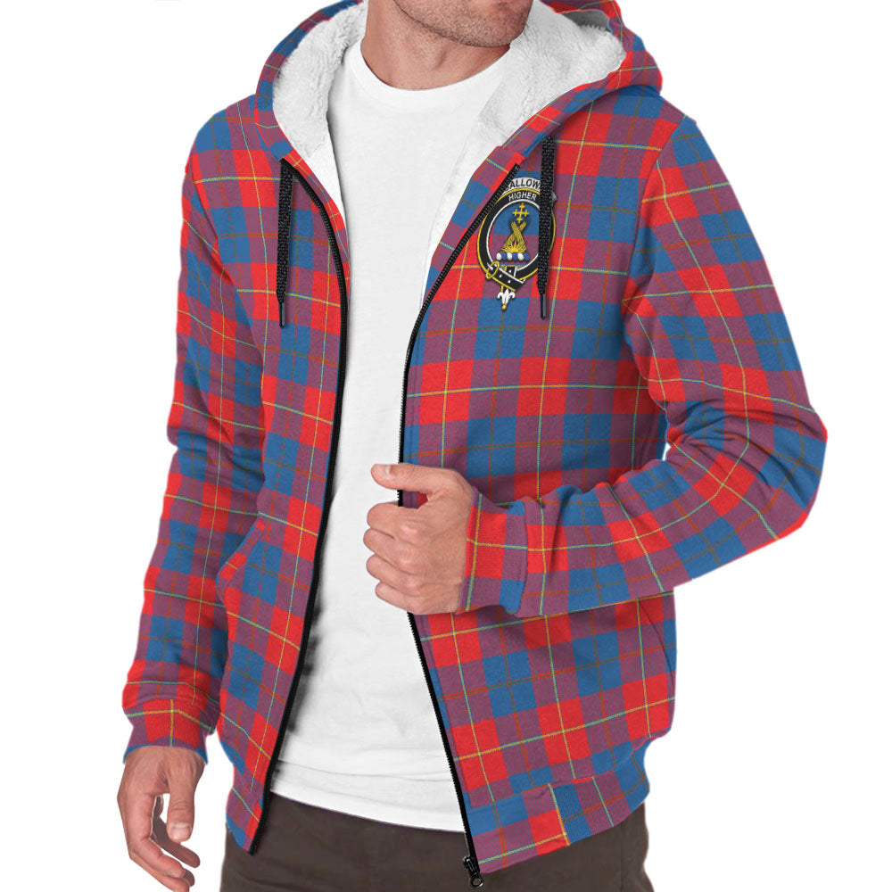 galloway-red-tartan-sherpa-hoodie-with-family-crest